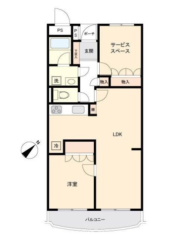 元々３DKの間取りをゆとりのある２LDKに変更しています。
